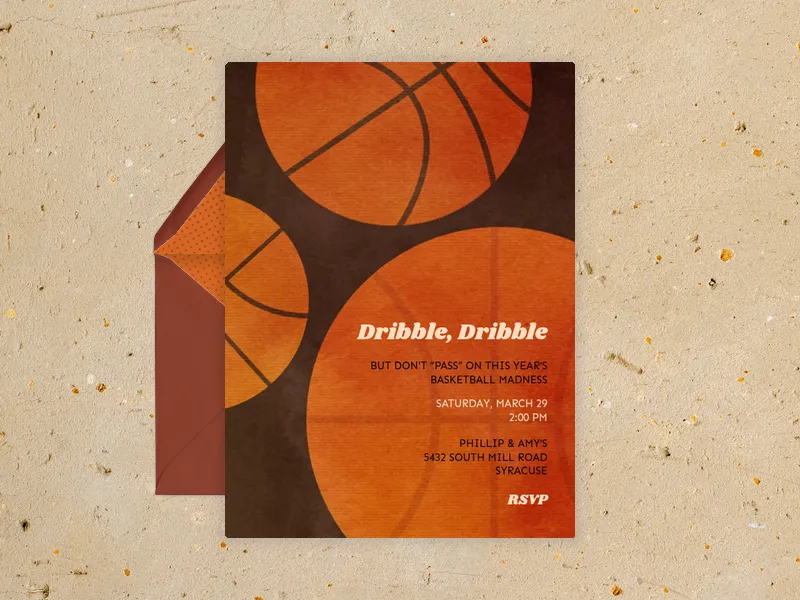 Dribble Dribble Invitation premium template design