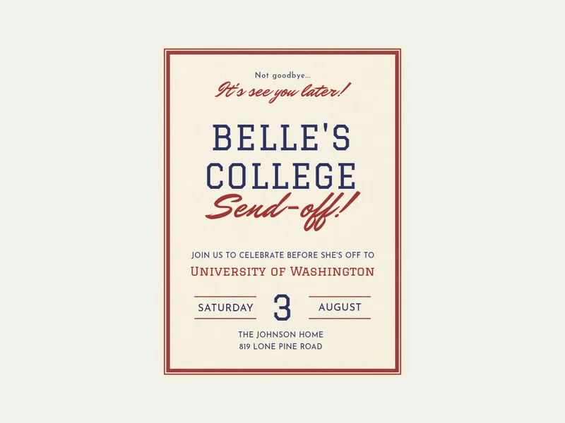 Major Moment Invitation free template design