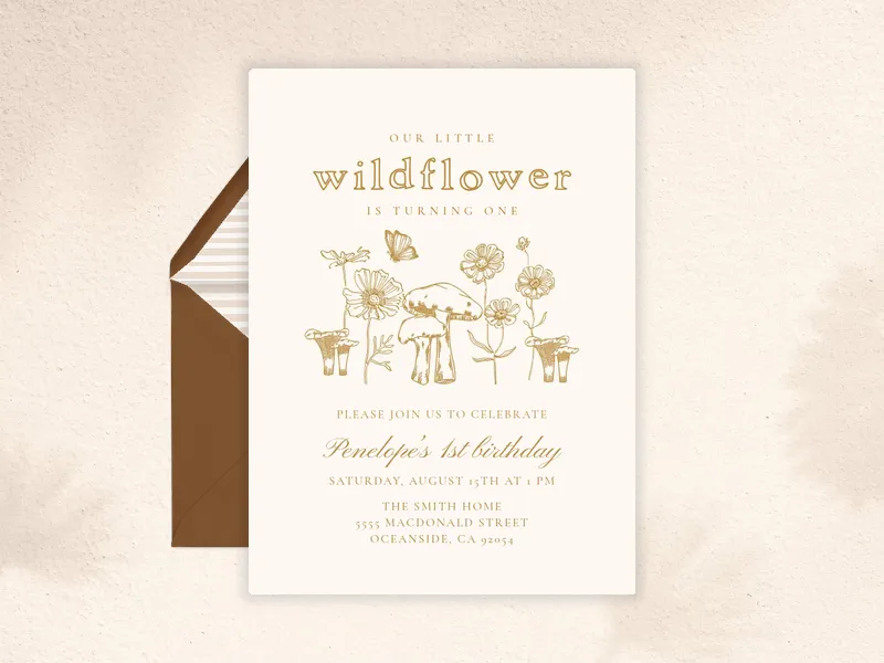 Our Little Wildflower - featured - Invitation