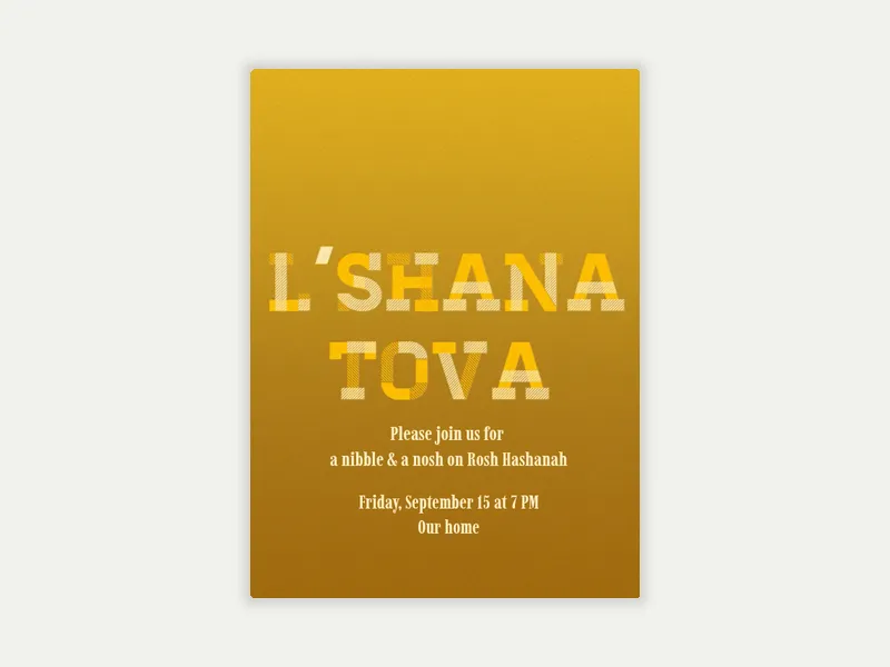 L'Shana Tova Invitation free template design