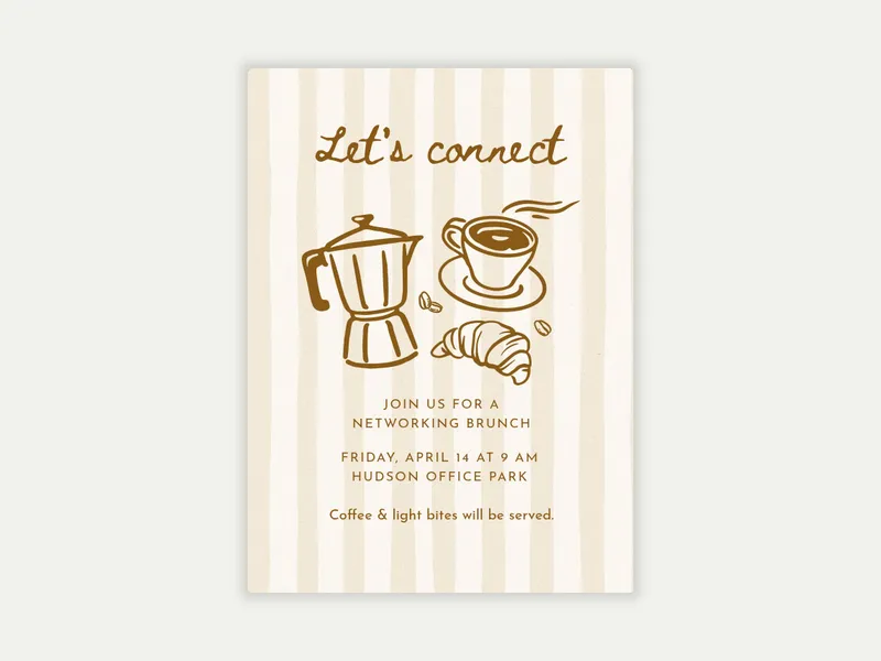Morning Stripes Invitation free template design