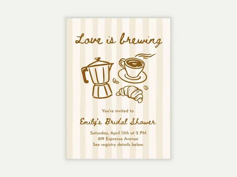 Morning Stripes Invitation free template design