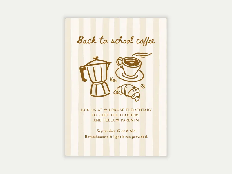 Morning Stripes Invitation free template design