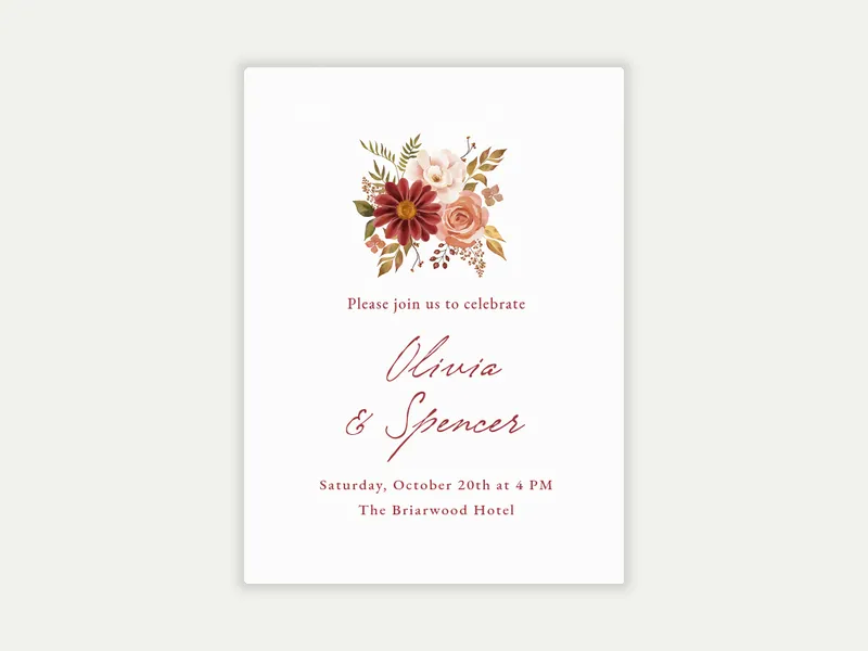 Fall Foliage Invitation free template design