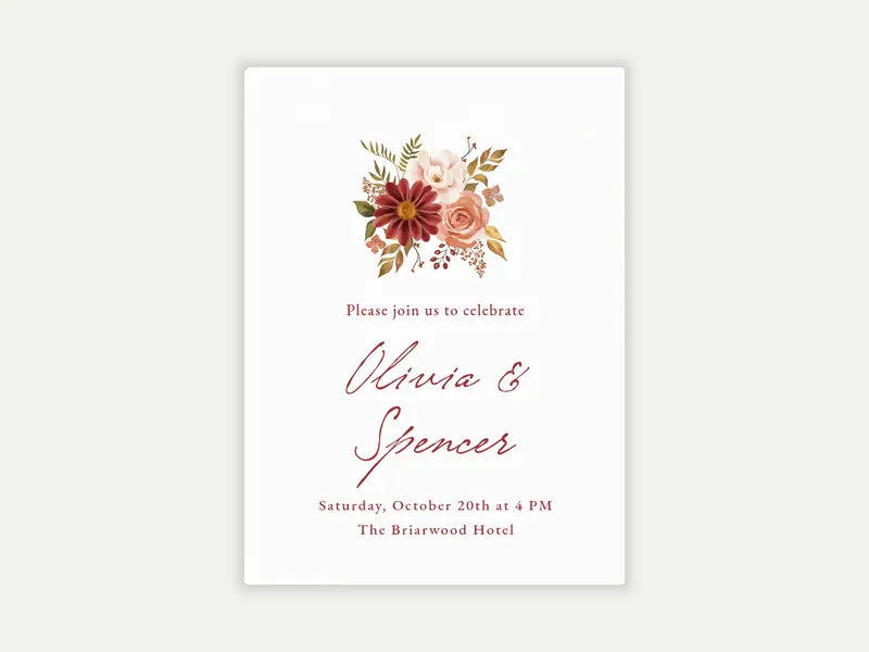 Fall Foliage - wedding - Invitation