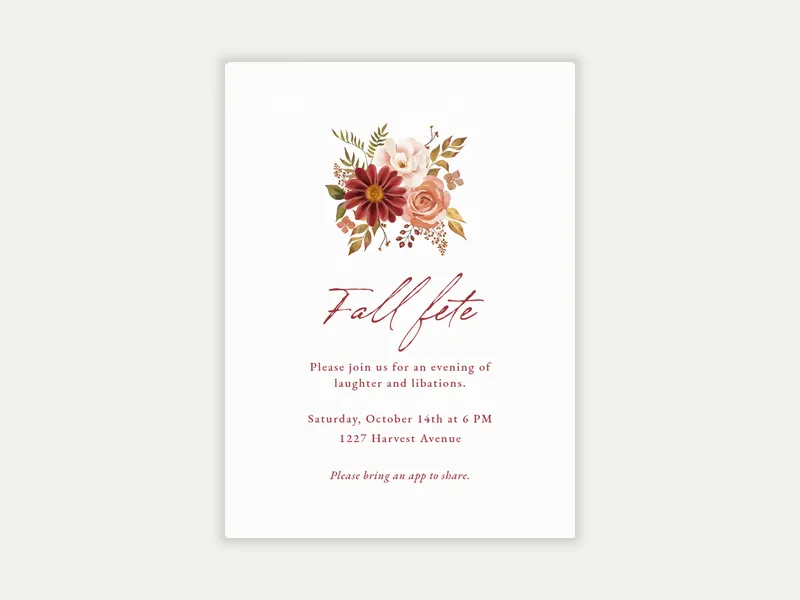 Fall Foliage Invitation free template design