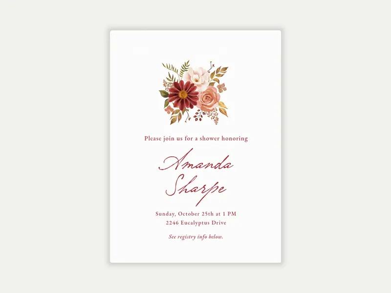 Fall Foliage Invitation free template design