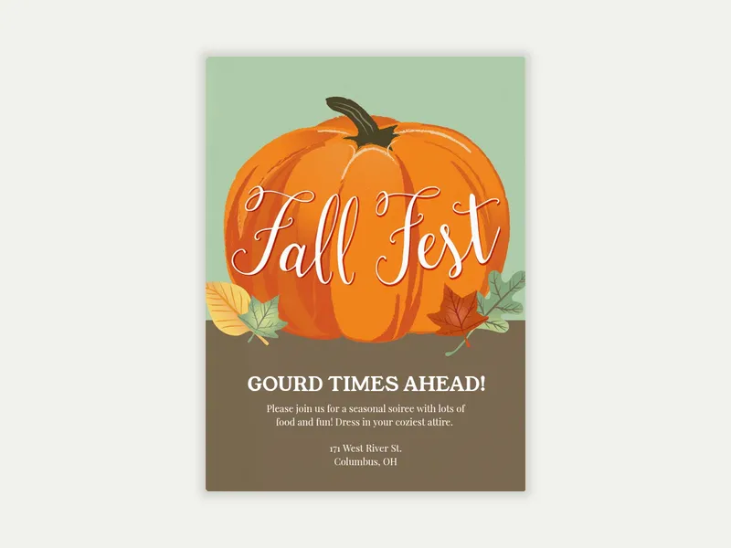 Fall Fest Invitation free template design