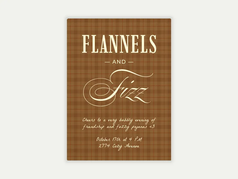 Perfectly Plaid Invitation free template design