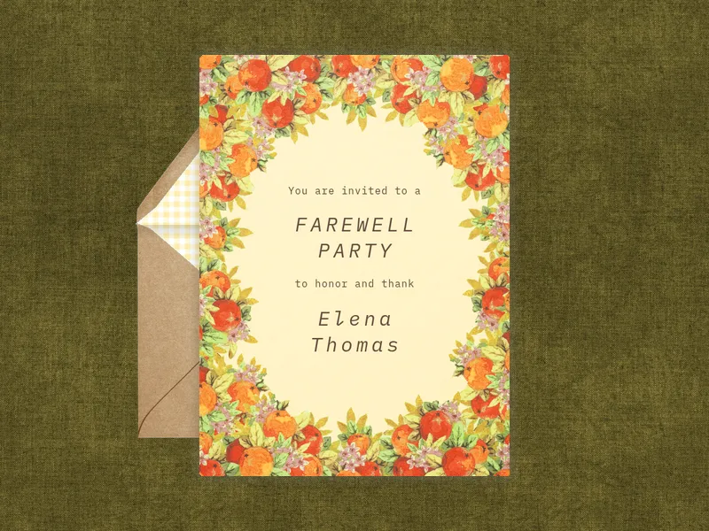 Citrus Splash - retirement_farewell - Invitation
