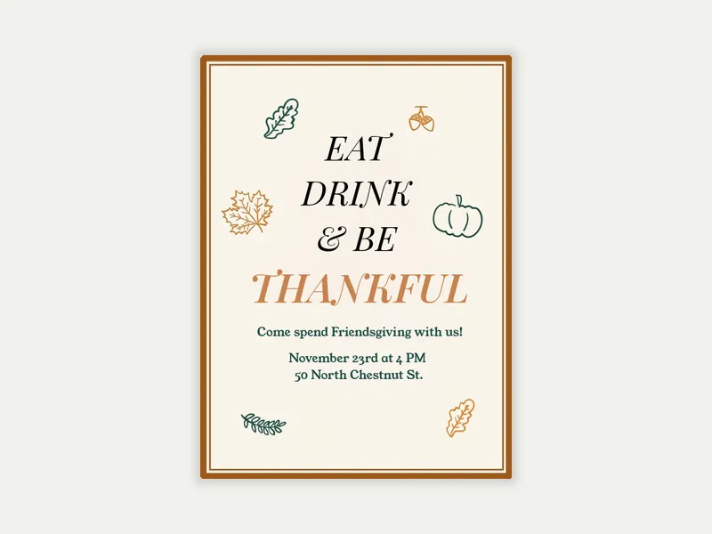 Good Food & Company Invitation free template design