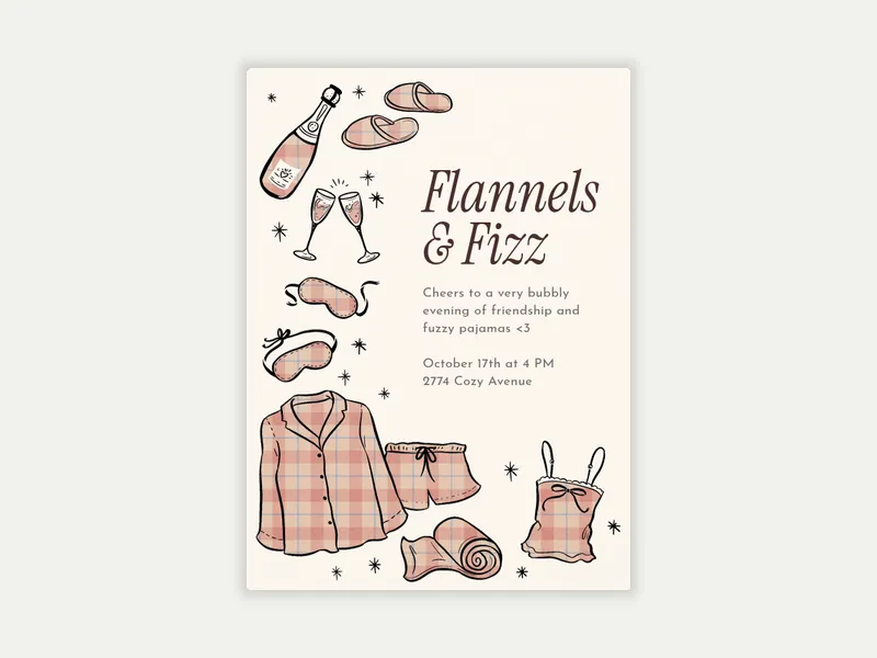 Plaid Pals Invitation free template design