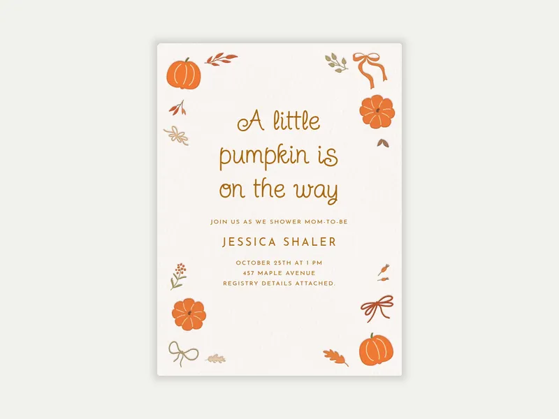 Playful Pumpkins Invitation free template design