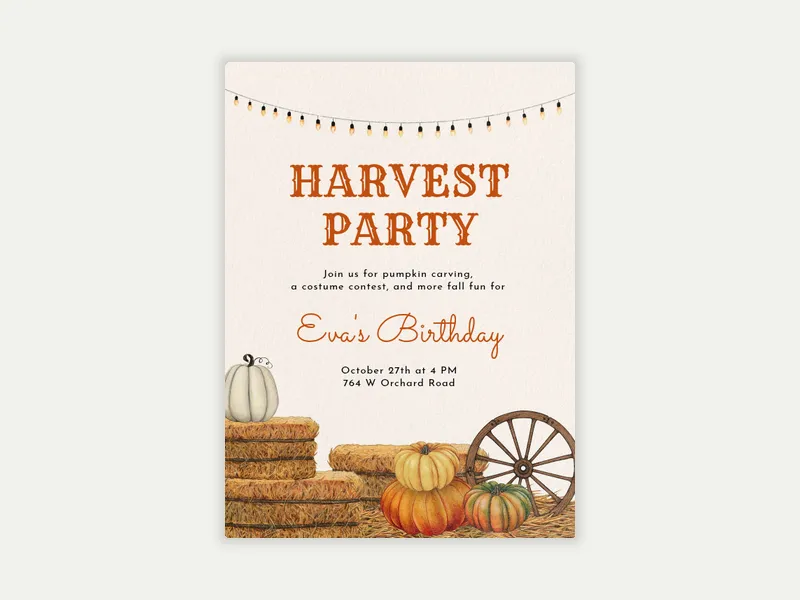 Barnyard Fun - halloween - Invitation