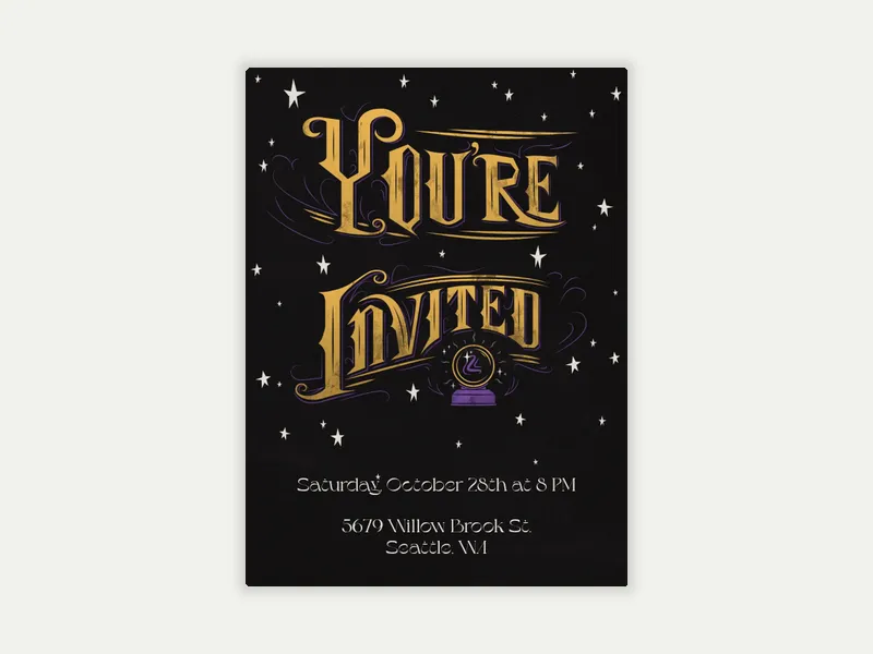 Vintage Sign Invitation free template design