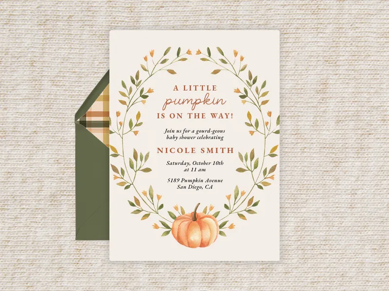 Pumpkin Spice Shower - featured - Invitation