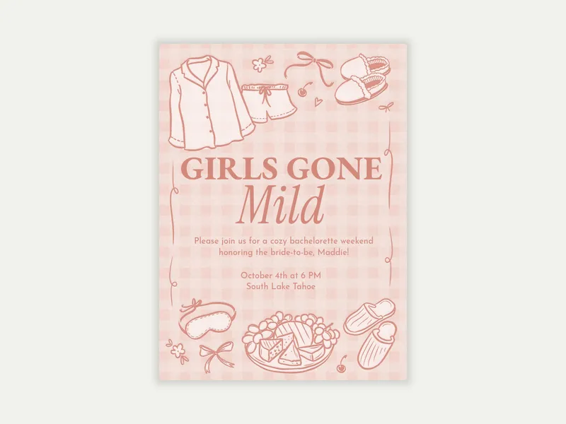 Snack & Slumber Invitation free template design