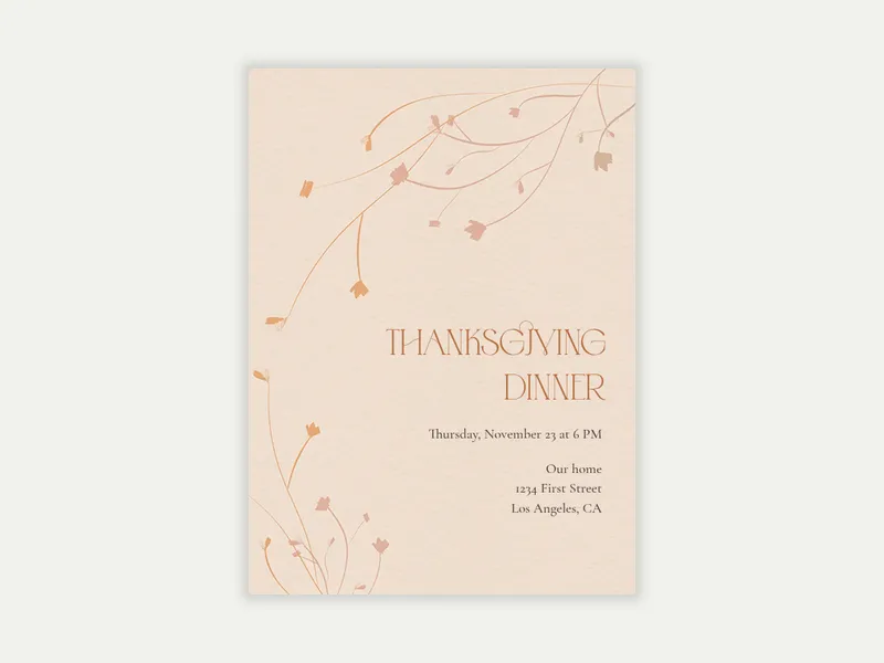 Fall Supper Club x Olivia Muniak Invitation free template design