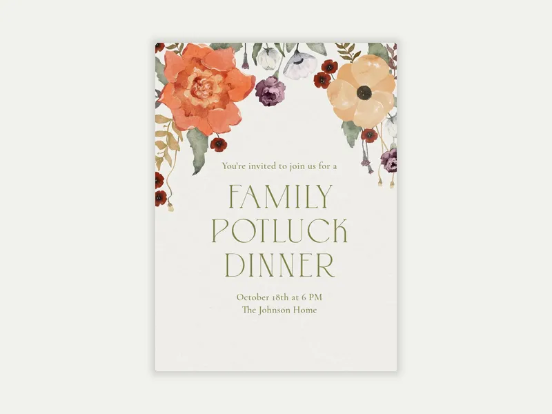 Fall Florals - featured - Invitation