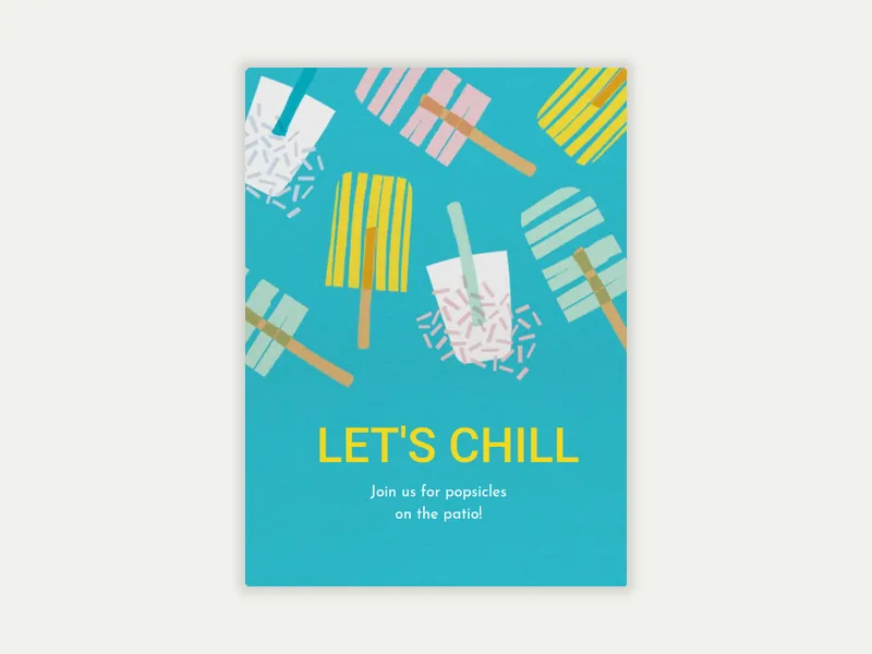 Be Cool Invitation free template design