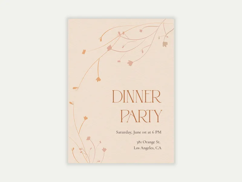 Fall Supper Club x Olivia Muniak - professional_events - Invitation