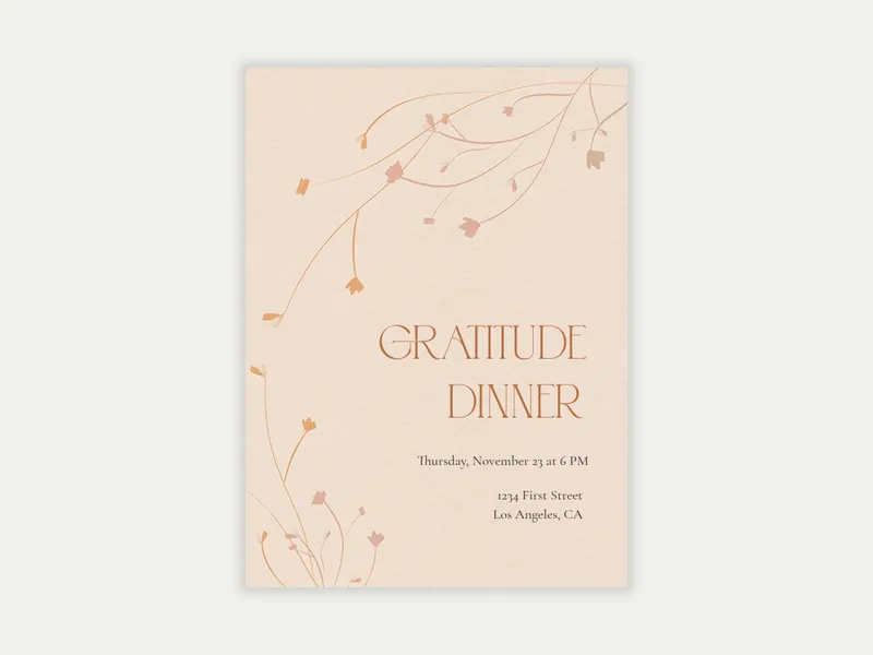 Fall Supper Club x Olivia Muniak - thanksgiving - Invitation