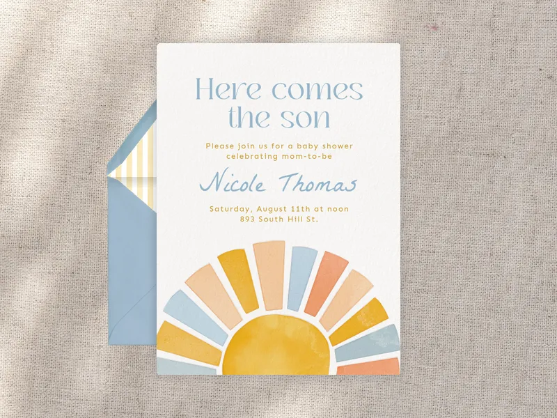 Soleil Baby - summer - Invitation