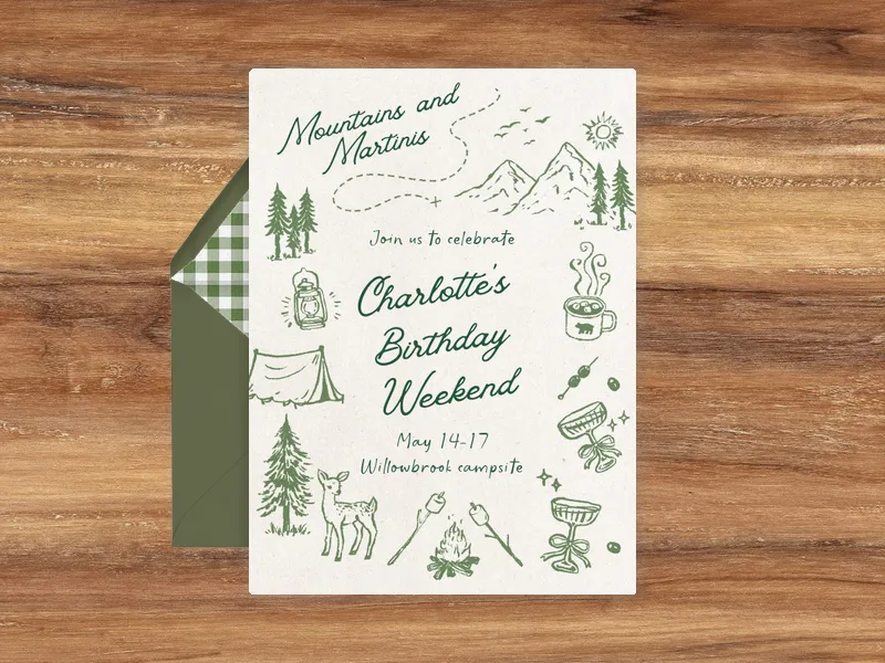 Into the Wild Invitation premium template design