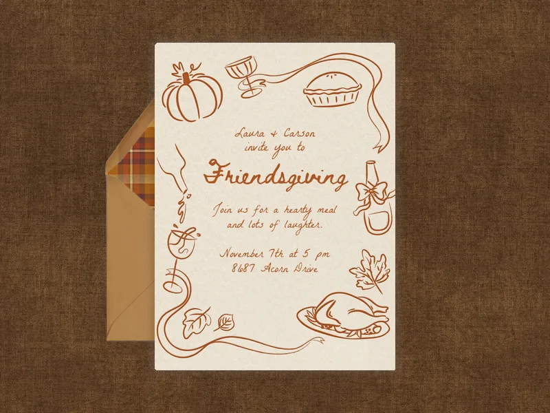 Pumpkin Perfection Invitation premium template design