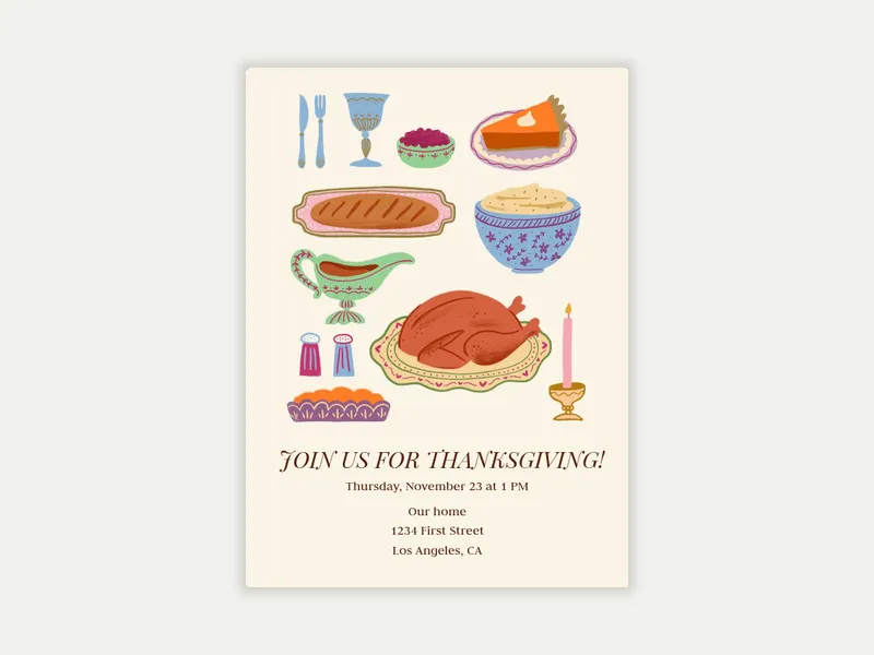Thanksgiving Faves - thanksgiving - Invitation