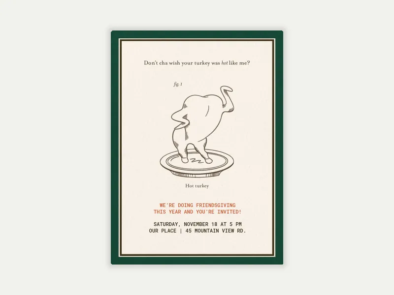 Hot Stuff-ing - thanksgiving - Invitation