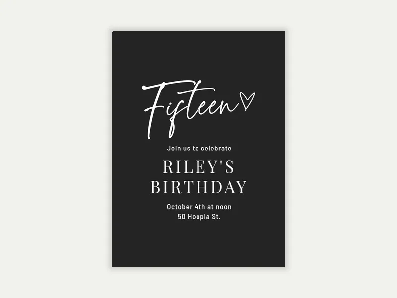 Birthday Love Invitation free template design