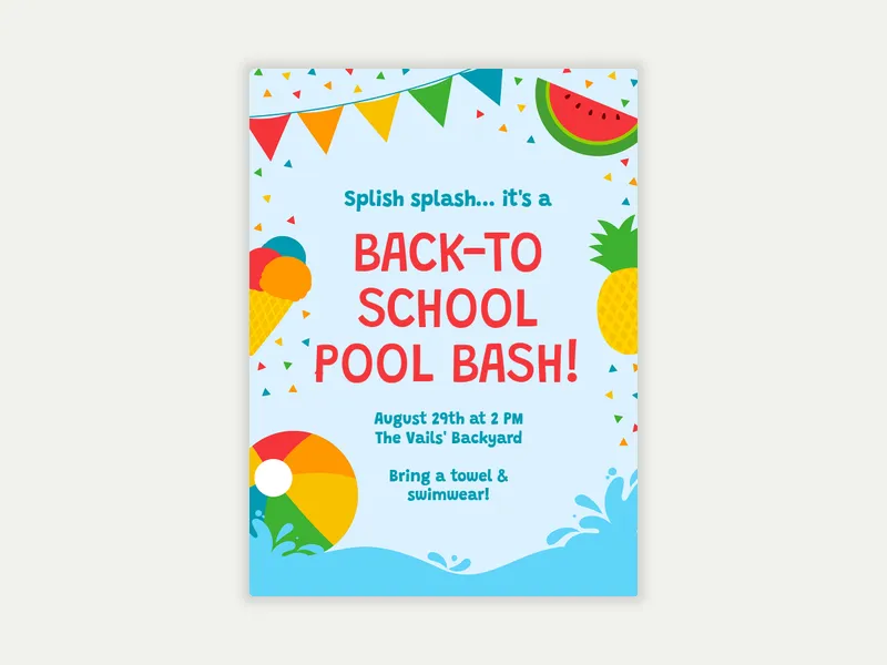 Summer Joys - back_to_school - Invitation
