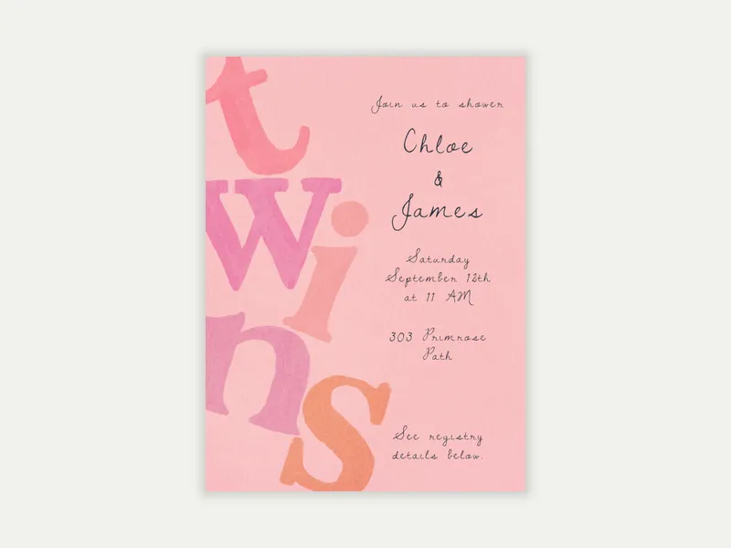 Letter Drop Invitation free template design