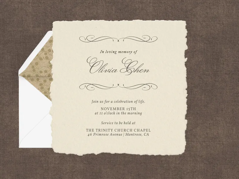 Papyrus - funeral_memorial_service - Invitation