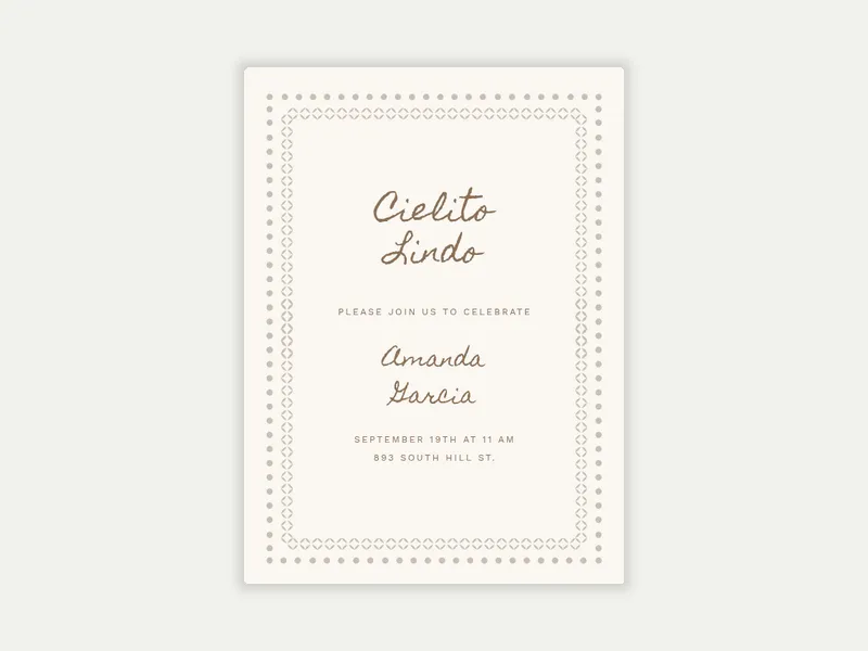 Cielito Lindo Invitation free template design