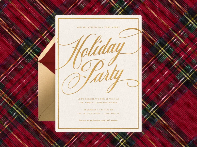 Elegant Shimmer - holiday_party - Invitation