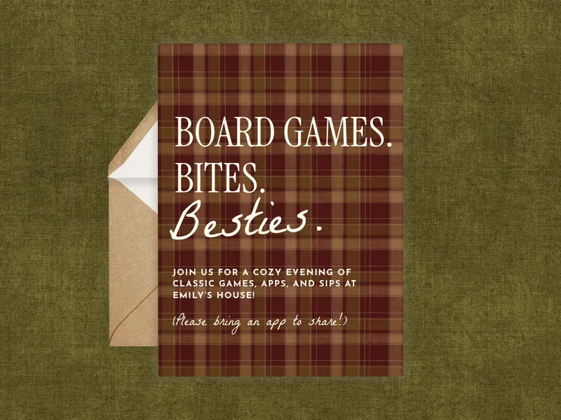 Cozy Flannels - game_night - Invitation
