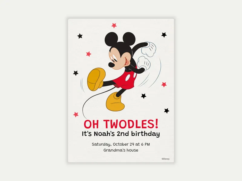 Disney’s Mickey Mouse: Birthday Stars - disney - Invitation