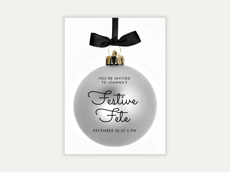 Dangling Ornament Invitation free template design