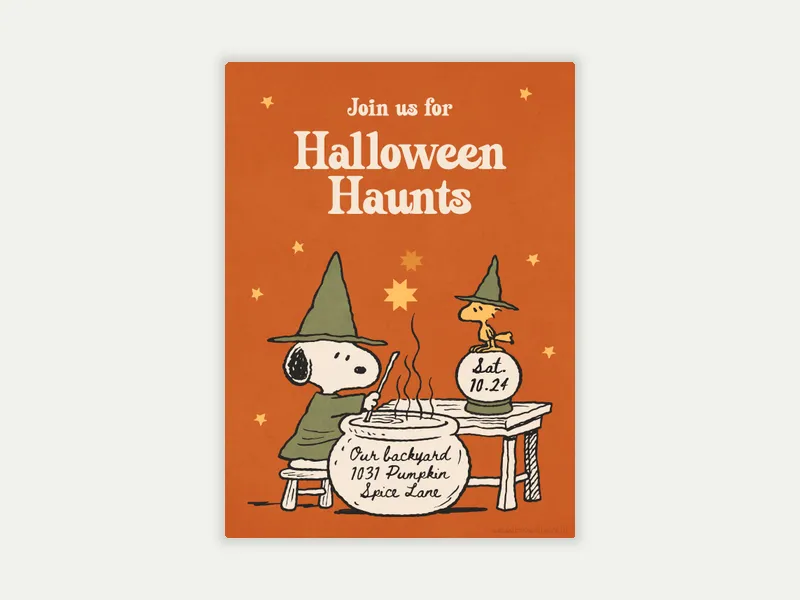 PEANUTS®: Haunted Potion Invitation free template design