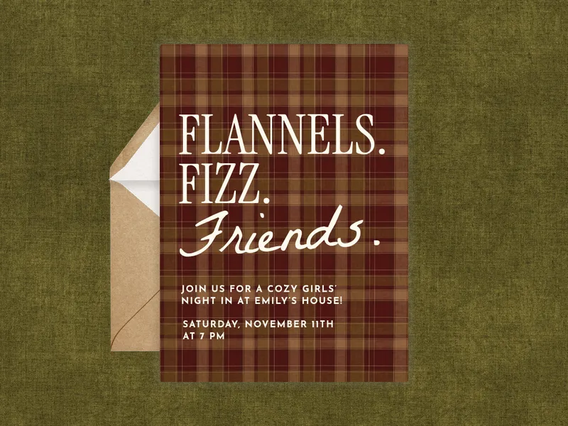 Cozy Flannels - thanksgiving - Invitation