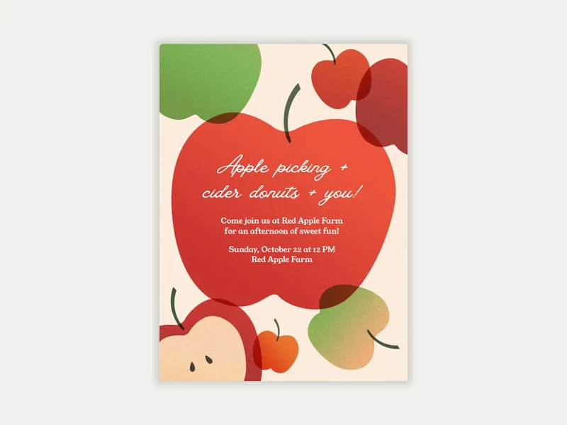 Apple Picking Fun - family_gathering - Invitation