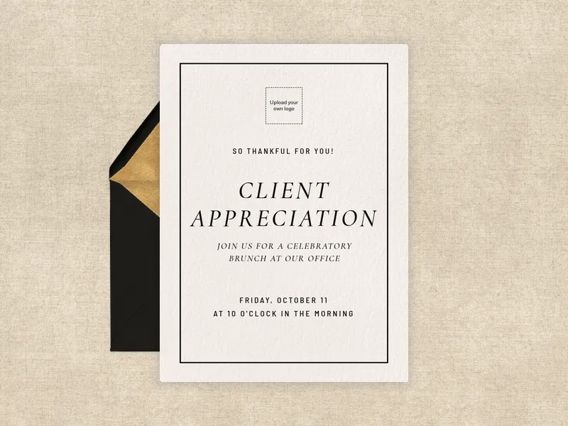 Simple Border (Logo) - professional_events - Invitation