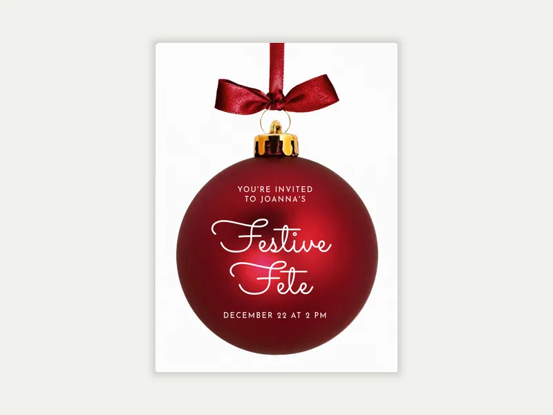Dangling Ornament - holiday_party - Invitation