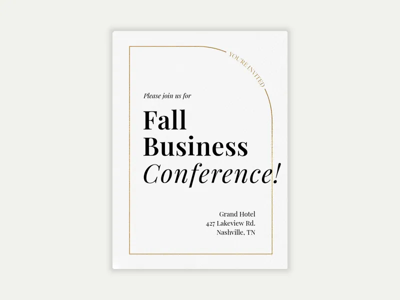 Go for Gold - business - Invitation