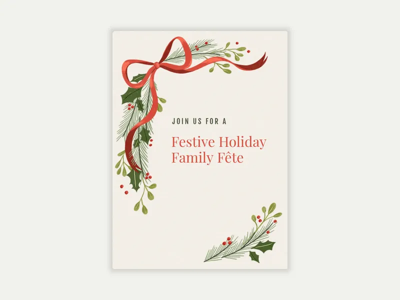 Winter Foliage - christmas - Invitation