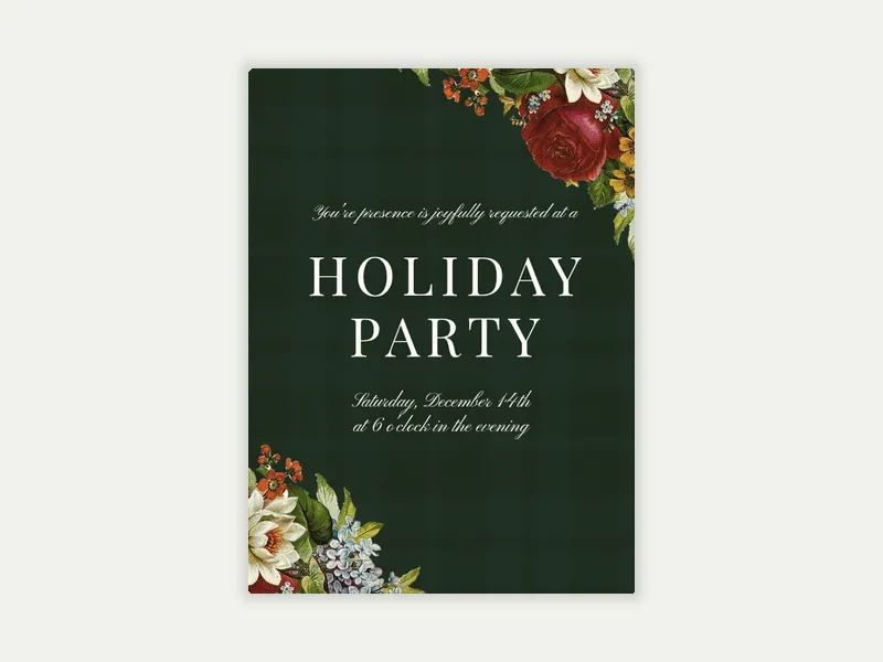 Botanical Holiday - holiday_party - Invitation