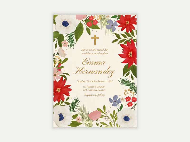Camellia Fields - religious - Invitation