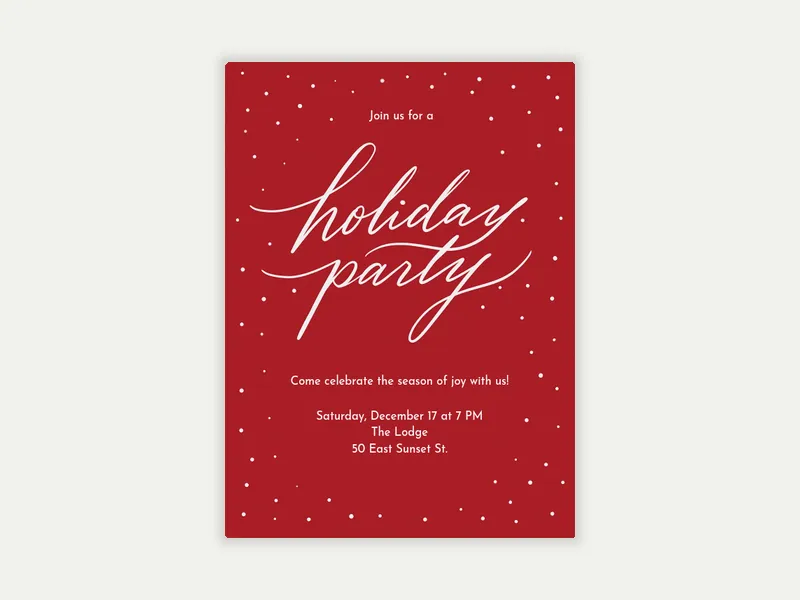 Classic Holiday Party - office_holiday - Invitation